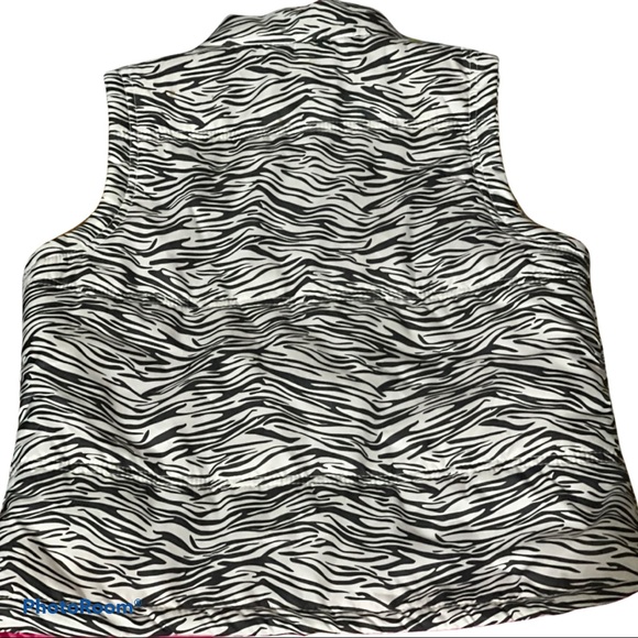 l.e.i life energy intelligence Zebra Vest Black & White,Zipper Fuschia 14/16 XL - Picture 10 of 10